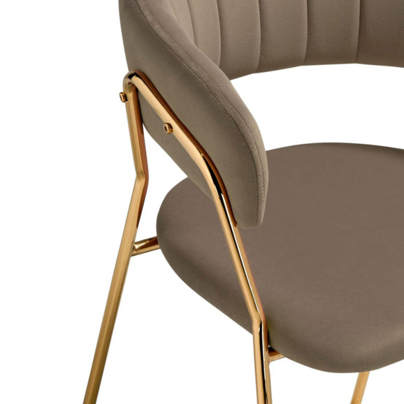 Стул на металлокаркасе Kamelia 1 cappuccino / gold Стул на металлокаркасе Kamelia 1 cappuccino / gold - фото 6