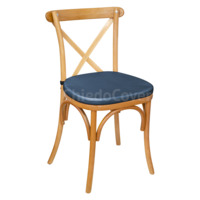 Настоящее фото товара Подушка 01 для стула Кроссбэк, 3см, синяя, произведённого компанией ChiedoCover