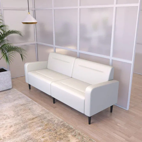 Диван Папилла, экокожа, 182 см, белый - фото 4