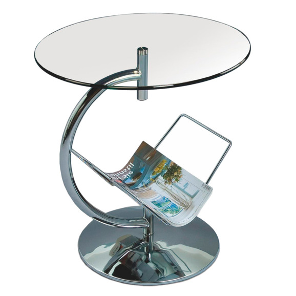 Столик журнальный Forma, хром, прозрачный - фото 1
