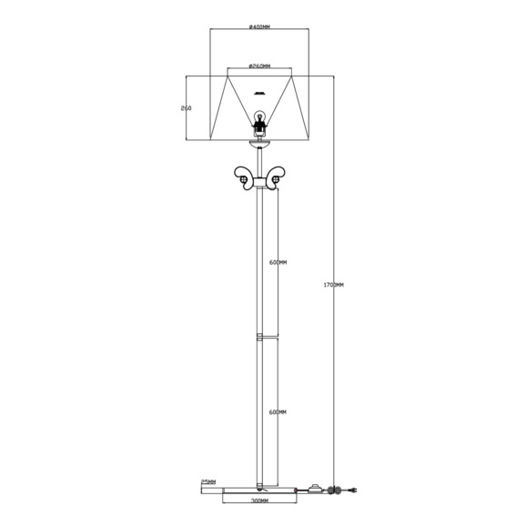 Торшер V2500-1F Riccardo 1*E14*60W - фото 2