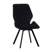 Фотография товара Стул мягкий поворотный, черный, велюр, каркас металл, черный от компании ChiedoCover.
