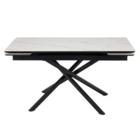 Фотография товара Керамический стол Мэриан 140 (200) х 80 snow alpin white / черный от компании ChiedoCover.