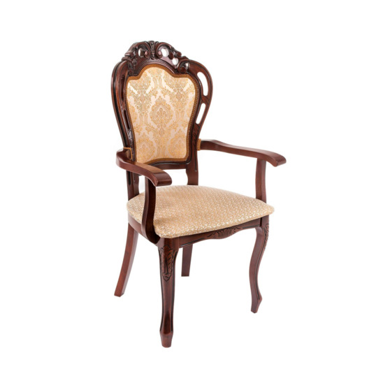 Кресло Bronte, вишня, с подлокотниками, патина - фото 1