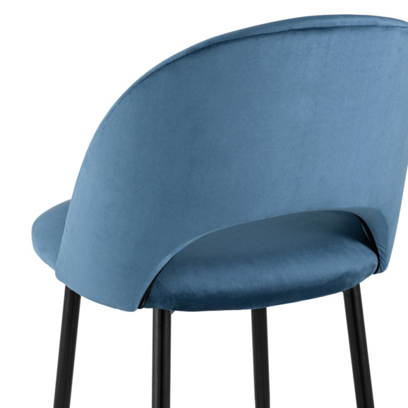 Стул полубарный Меган SN, велюр, пыльно-синий Стул полубарный Меган SN, велюр, пыльно-синий - фото 6