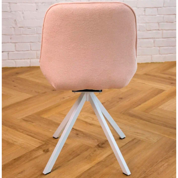 Стул Мускус, пирамида, букле, розовый, белый - фото 4