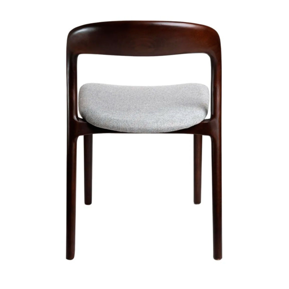 Стул деревянный Леман без подлокотников с серой обивкой - фото 3