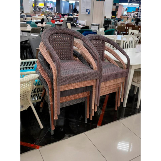 Кресло плетеное Ченнаи, коричневое - фото 3