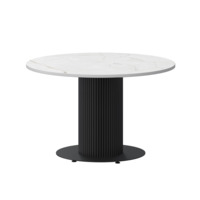 Настоящее фото товара Стол Рудд К 100 чёрный/белый мрамор, произведённого компанией ChiedoCover