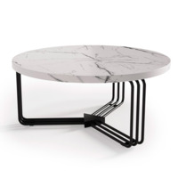 Фотография товара Журнальный столик Stone, белый мрамор, черный от компании ChiedoCover.