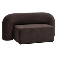 Настоящее фото товара Диван Мерис, велюр коричневый, произведённого компанией ChiedoCover