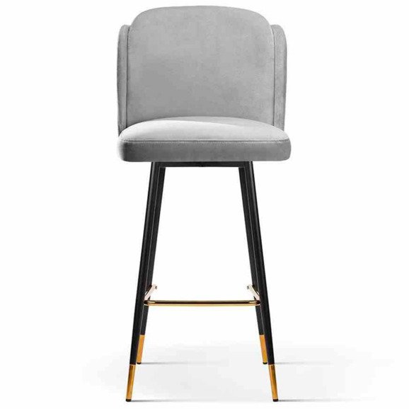 Стул барный Matte, серый, черный, золотой - фото 2