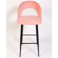 Фотография товара Стул Пиннате, барный, розовый, черный, велюр от компании ChiedoCover.