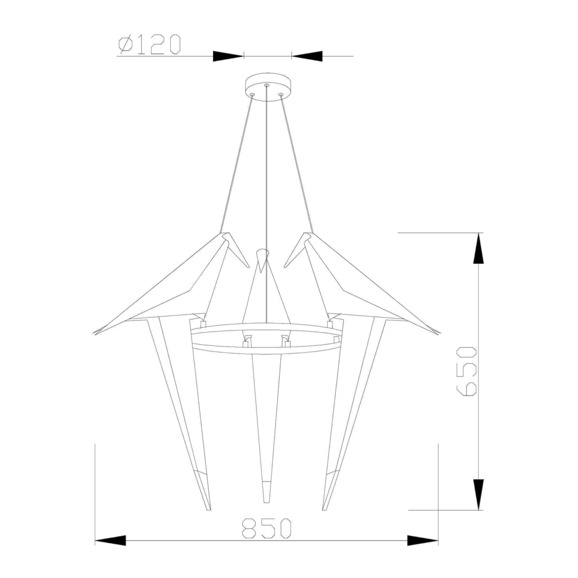 Подвесной светодиодный светильник V3071-3PL Birds 3*LED*18W - фото 2