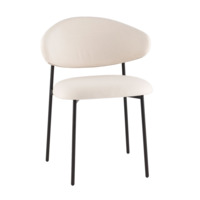 Фотография Стул Эван, велю, каркас молочный от производителя ChiedoCover, картинка продукции, реальное фото товара Настоящее фото товара Стул Эван, велю, каркас молочный, произведённого компанией ChiedoCover