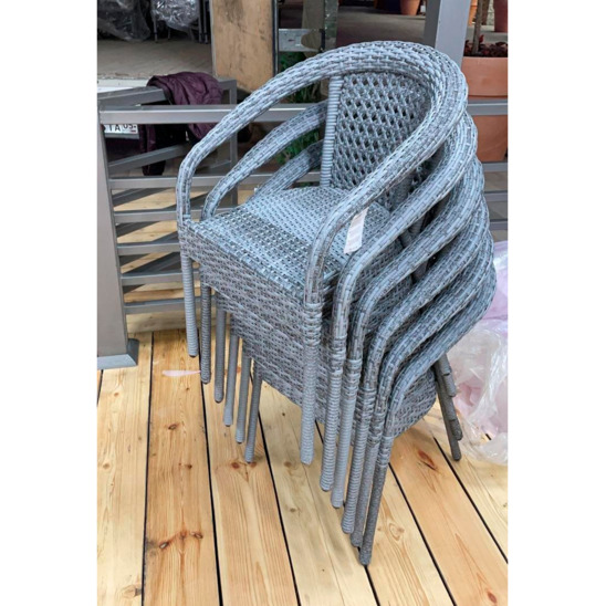 Кресло плетеное Ченнаи, серое - фото 2