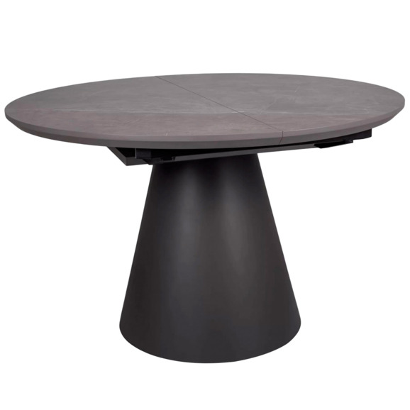 Стол обеденный Rise, эффект серого мрамора, черный - фото 1