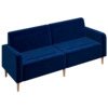 Диван Папилла, велюр, 202 см, cиний Диван Папилла, велюр, 202 см, cиний