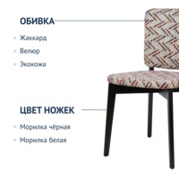 Фотография товара Стул Safir, шенилл ARIA indigo, ножки венге от компании ChiedoCover.