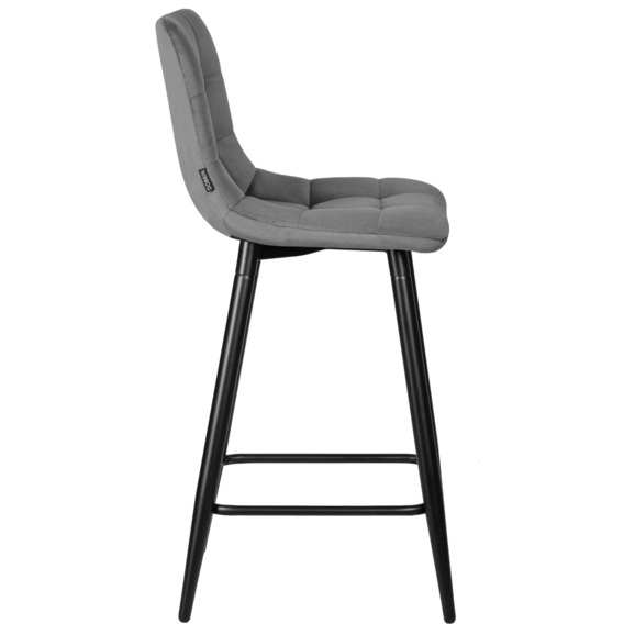 Стул полубарный Direction, велюр, темно-серый, черный Стул полубарный Direction, велюр, темно-серый, черный - фото 3