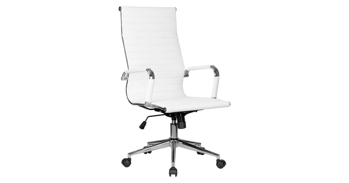 Кресло руководителя Clark Simple, экокожа белая купить по цене 9 790 ...