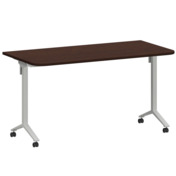 Фотография товара Стол мобильный складной радиусный, венге, белый, 22 мм, 140*70 от компании ChiedoCover.