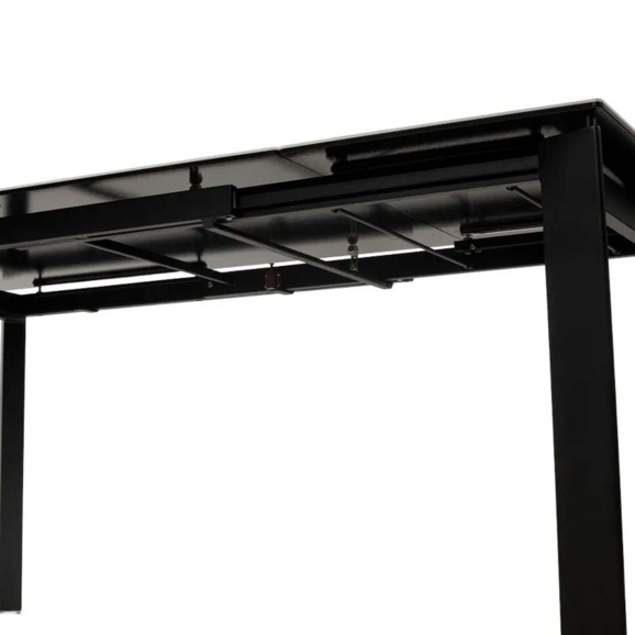 Стол Corner 120 Matte statuario Белый мрамор матовый керамика, черный каркас - фото 6