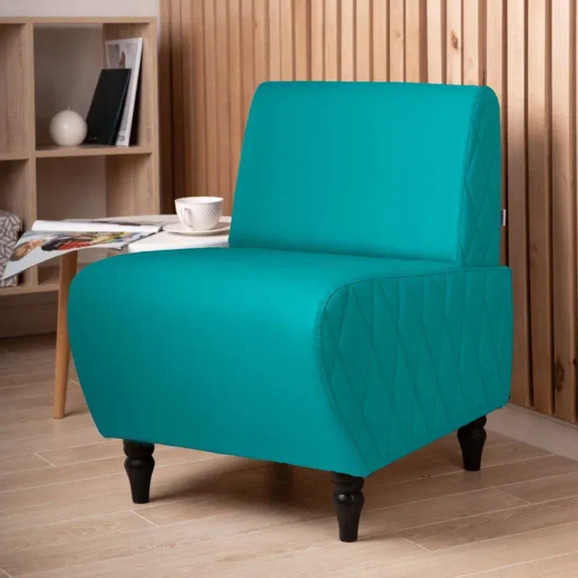 Кресло Лотик экокожа, бирюзовый - фото 5