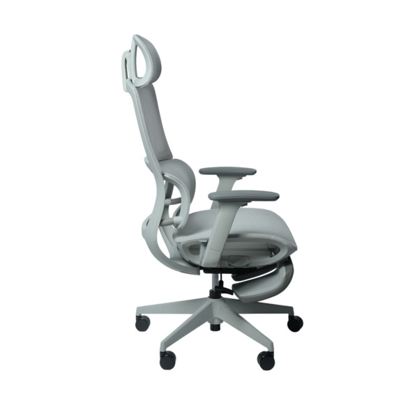 Офисное поворотное кресло Sparx frs-8 luster white, ткань / сетка, белый - фото 4