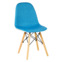 Настоящее фото товара Стул мягкий Eames, ткань, бук, синий, белый, произведённого компанией ChiedoCover