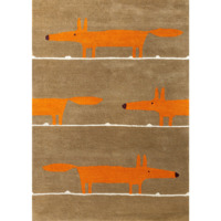 Настоящее фото товара Индийский ковёр шерстяной Mr Fox Cinnamon, коричневый, произведённого компанией ChiedoCover