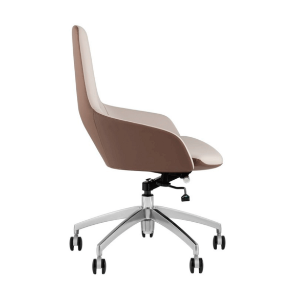 Кресло офисное TopChairs Soulo, бежевый, коричневый - фото 3