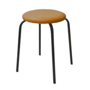 Фотография товара Табурет Lida, каркас черный, экокожа светлая от компании ChiedoCover.