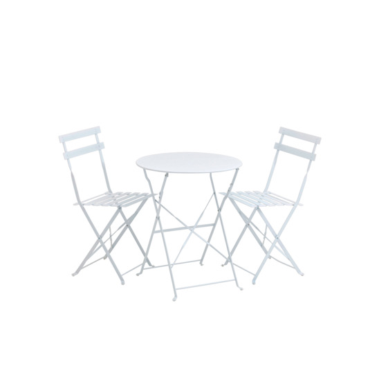  Комплект стола и двух стульев Бистро белый - фото 1