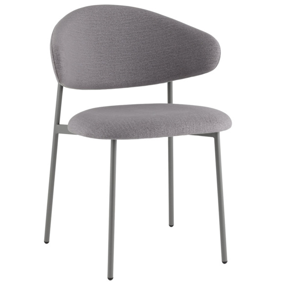 Стул Evan, велюр, серый - фото 1