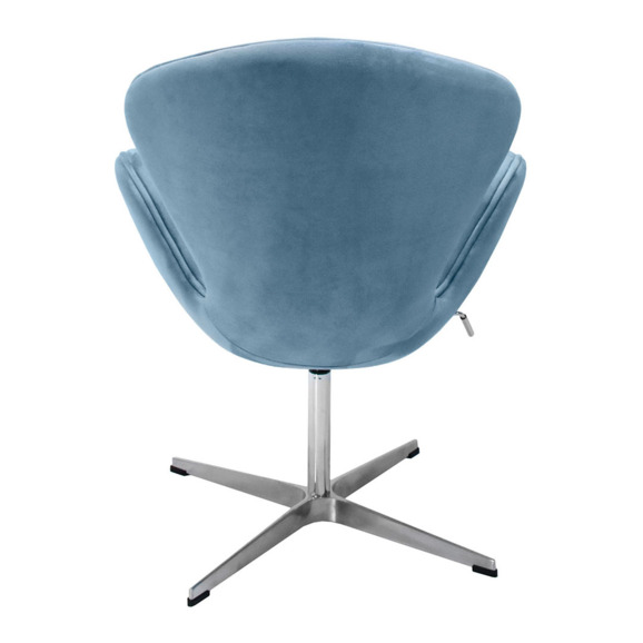 Кресло Swan Chair серый, искуственная замша - фото 4