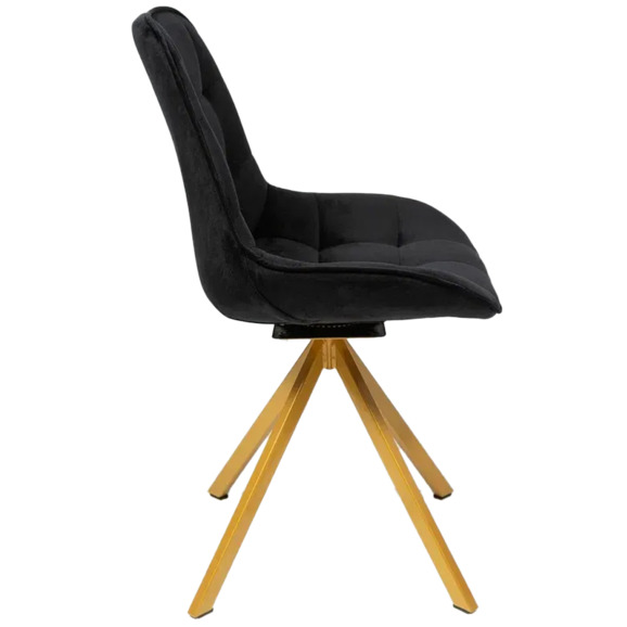 Стул Мускус, пирамида, велюр, черный, золотой - фото 3