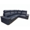 Настоящее фото товара Диван угловой Наполи, нераскладной, экокожа пегасо, темно-синий, произведённого компанией ChiedoCover