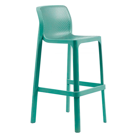 Стул пластиковый барный Net Stool, ментоловый - фото 1