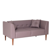 Фотография товара Диван Ева, коричневая искусственная кожа, ножки бук от компании ChiedoCover.