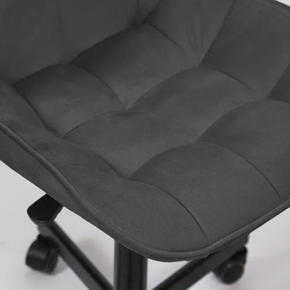 Стул Мускус, пятилучие, велюр, темно-серый, черный - фото 7