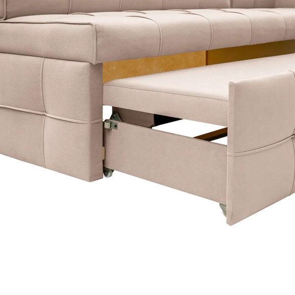 Угловой диван для кухни Атлант Плюс, бежевый, правый - фото 5