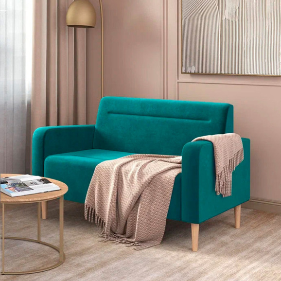 Диван Папилла, велюр, 132 см, изумрудный - фото 5