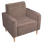 Настоящее фото товара Кресло Папилла, велюр, светло-коричневый, произведённого компанией ChiedoCover