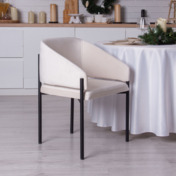 Фотография в интерьере товара Полукресло Gucci, велюр Evita 3, металл RAL 9005 от компании ChiedoCover.