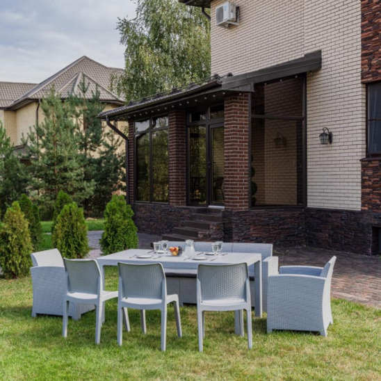 Обеденный комплект Lina DINING XL, светло-серый - фото 2