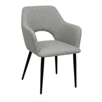 Настоящее фото товара Стул Аква, рогожка Байкал 131 магнолия, каркас черный муар, произведённого компанией ChiedoCover