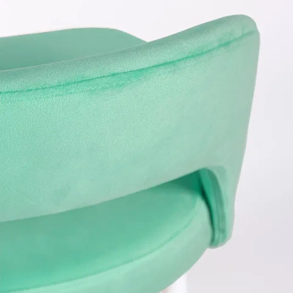 Стул Пиннате, барный, мятный, белый, велюр - фото 9