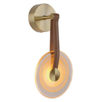 Настоящее фото товара Светильник настенный светодиодный Пирс Орбик, золотой, произведённого компанией ChiedoCover