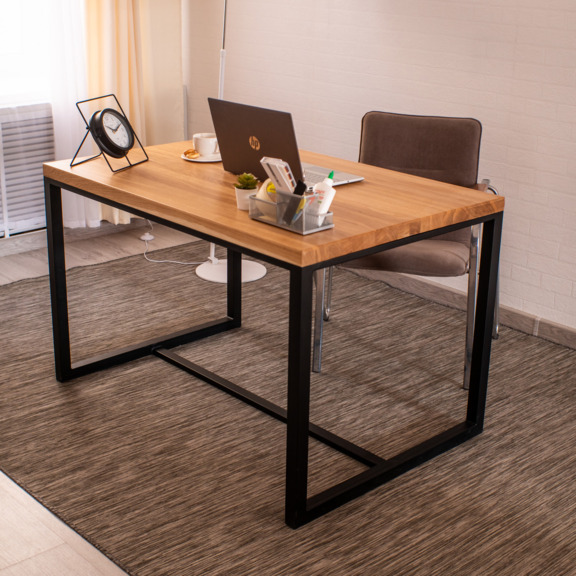 Фотография в интерьере товара Стол Лофт-4, столешница из сосны, цвет бук от компании ChiedoCover.